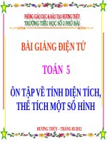 Ôn tập về tính diện tích, thể tích một số hình