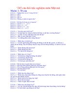 245 câu trắc nghiệm môn bảo mật 