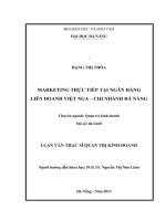 Marketing trực tiếp tại ngân hàng liên doanh Việt Nga - Chi nhánh Đà Nẵng