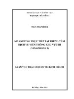 Marketing trực tiếp tại trung tâm dịch vụ viễn thông khu vực III (Vinaphone 3)