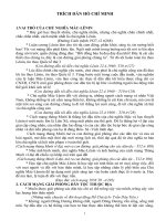 TÀI LIỆU THAM KHẢO tư TƯỞNG hồ CHÍ MINH   NHỮNG câu TRÍCH dẫn của CHỦ TỊCH hồ CHÍ MINH THEO TỪNG CHỦ đề