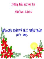 Giải toán về tỉ số phần trăm (tiếp theo)