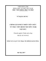 Chính sách phát triển viên chức từ thực tiễn bệnh viện hữu nghị việt đức (tt)