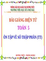Ôn tập về số thập phân (tiếp theo)
