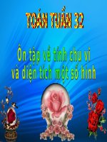 Ôn tập về tính chu vi, diện tích một số hình