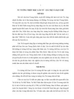 TIỂU LUẬN LỊCH sử TRIẾT học   tư TƯỞNG TRIẾT học lão tử,  GIÁ TRỊ và hạn CHẾ