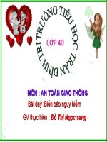 Bài 1. Biển báo hiệu giao thông đường bộ