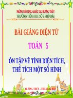Ôn tập về tính diện tích, thể tích một số hình