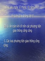Bài 6. An toàn khi đi trên các phương tiện giao thông công cộng