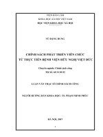 Chính sách phát triển viên chức từ thực tiễn bệnh viện Hữu nghị Việt Đức