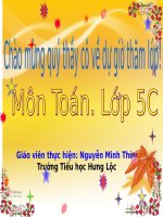 Chia một số tự nhiên cho một số tự nhiên mà thương tìm được là một số thập phân