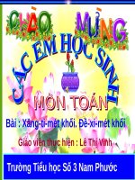 Xăng-ti-mét khối. Đề-xi-mét khối