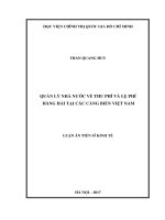Quản lý nhà nước về thu phí và lệ phí hàng hải tại các cảng biển Việt Nam (Luận án tiến sĩ)