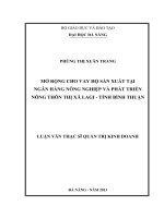 Mở rộng cho vay hộ sản xuất tại Ngân hàng NN & PTNT thị xã Lagi - tỉnh Bình Thuận.