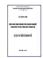 Hiệu quả kinh doanh của doanh nghiệp logistics ở các tỉnh Bắc Trung Bộ (Luận án tiến sĩ)