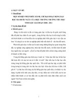 skkn Một số biện pháp đều hành, chỉ đạo hoạt động dạy học hai buổi ngày