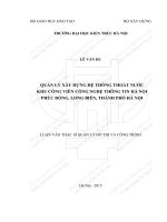 Quản lý xây dựng hệ thống thoát nước khu công viên công nghệ thông tin hà nội phúc đồng, long biên, thành phố hà nội (tt) 