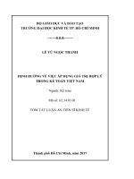 định hướng về việc áp dụng giá trị hợp lý trong kế toán việt nam (tt) 