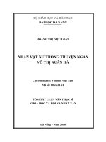 Nhân vật nữ trong truyện ngắn võ thị xuân hà (tt) 