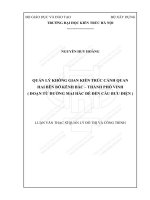 Quản lý không gian kiến trúc cảnh quan hai bên bờ kênh bắc   thành phố vinh (đoạn từ đường mai hắc đế đến cầu bưu điện) (tt) 