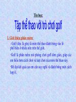 Chương IV. Bài 3. Tập thể thao với trò chơi Golf