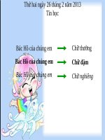 Chương V. Bài 6. Trình bày chữ đậm, nghiêng