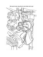 bo tranh to mau cong chua toc may danh cho be gai