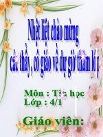 Chương IV. Bài 1. Học toán với phần mềm Cùng học toán 4