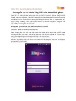 huong dan tao tai khoan zing mp3 tren dien thoai