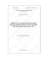Nghiên cứu lựa chọn giải pháp nền móng cho công trình xây dựng dân dụng phù hợp điều kiện thủ đô viên chăn  lào (tt) 