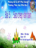 Chương V. Bài 5. Sao chép văn bản