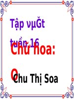 Tuần 16. Chữ hoa: O