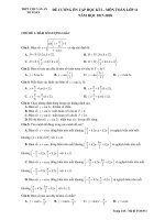 Đề cương ôn tập HK1 môn toán 11 năm học 2017 – 2018 trường THPT chu văn an – hà nội 