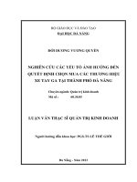 Nghiên cứu các yếu tố ảnh hưởng đến quyết định chọn mua các thương hiệu xe tay ga tại thành phố Đà Nẵng