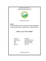 Đánh giá hiệu quả sử dụng đất sản xuất nông nghiệp trên địa bàn xã hóa thượng, huyện đồng hỷ, tỉnh thái nguyên 
