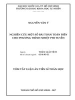 Nghiên cứu một số bài toán biên cho phương trình nhiệt phi tuyến tt 