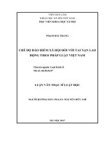 Chế độ bảo hiểm xã hội đối với tai nạn lao động theo pháp luật việt nam 