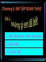 Chương V. Bài 1. Những gì em đã biết