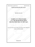 Nghiên cứu tính ổn định của hệ thanh phẳng bằng phương pháp phần tử hữu hạn (tt) 