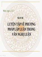 Bài 20. Luyện tập về phương pháp lập luận trong văn nghị luận