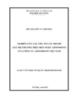 Nghiên cứu các yếu tố cấu thành Giá trị thương hiệu bột ngọt AJINOMOTO của công ty AJINOMOTO việt Nam
