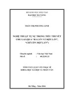 Nghệ thuật tự sự trong tiểu thuyết chu lai (qua “ba lần và một lần”, “chỉ còn một lần”) (tt) 