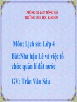 Bài 17. Nhà Hậu Lê và việc tổ chức quản lí đất nước