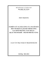 Nghiên cứu sự hài lòng của người dân đối với dịch vụ hành chính công tại UBND phường Tam Thuận Quận Thanh Khê- Thành phố Đà Nẵng