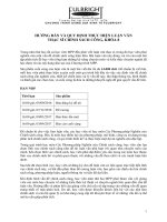 HƯỚNG DẪN VÀ QUY ĐỊNH THỰC HIỆN LUẬN VĂN THẠC SĨ CHÍNH SÁCH CÔNG, KHÓA 8