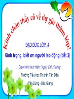 Bài 9. Kính trọng, biết ơn người lao động