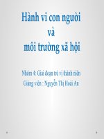 Hành vi con người và môi trường xã hội 