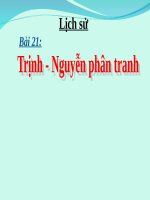 Bài 21. Trịnh - Nguyễn phân tranh