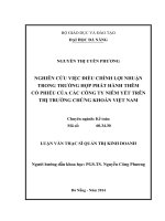 Nghiên cứu việc điều chỉnh lợi nhuận trong trường hợp phát hành thêm cổ phiếu của các công ty niêm yết trên thị trường chứng khoán Việt Nam.