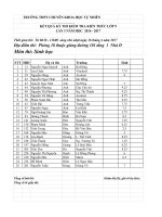 Das thi vao 10 mon sinh Đot 3